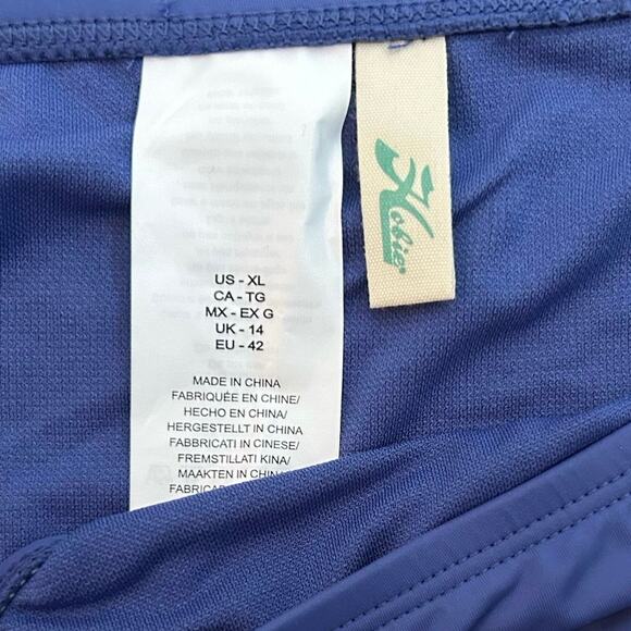 HOBIE Women’s Blue Hipster‎ Bikini Bottom Swimwear Side Ties Loop-Size XL - Picture 3 of 3